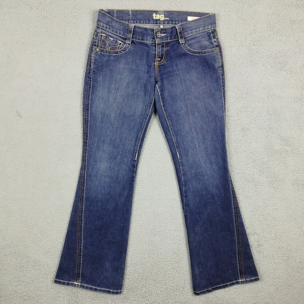 Tag Womens Jeans Boot Cut Low Rise Blue Denim Medium Wash ID #3009‎ 30